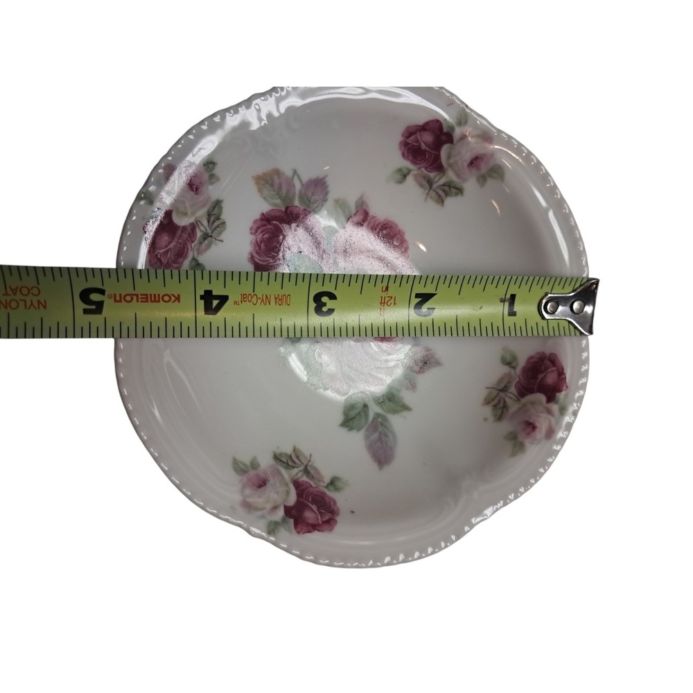 Floral Bowl Vintage Made In Germany 4.75" Jewelry Candy Dessert‎ Set Of 4 - Picture 4 of 9